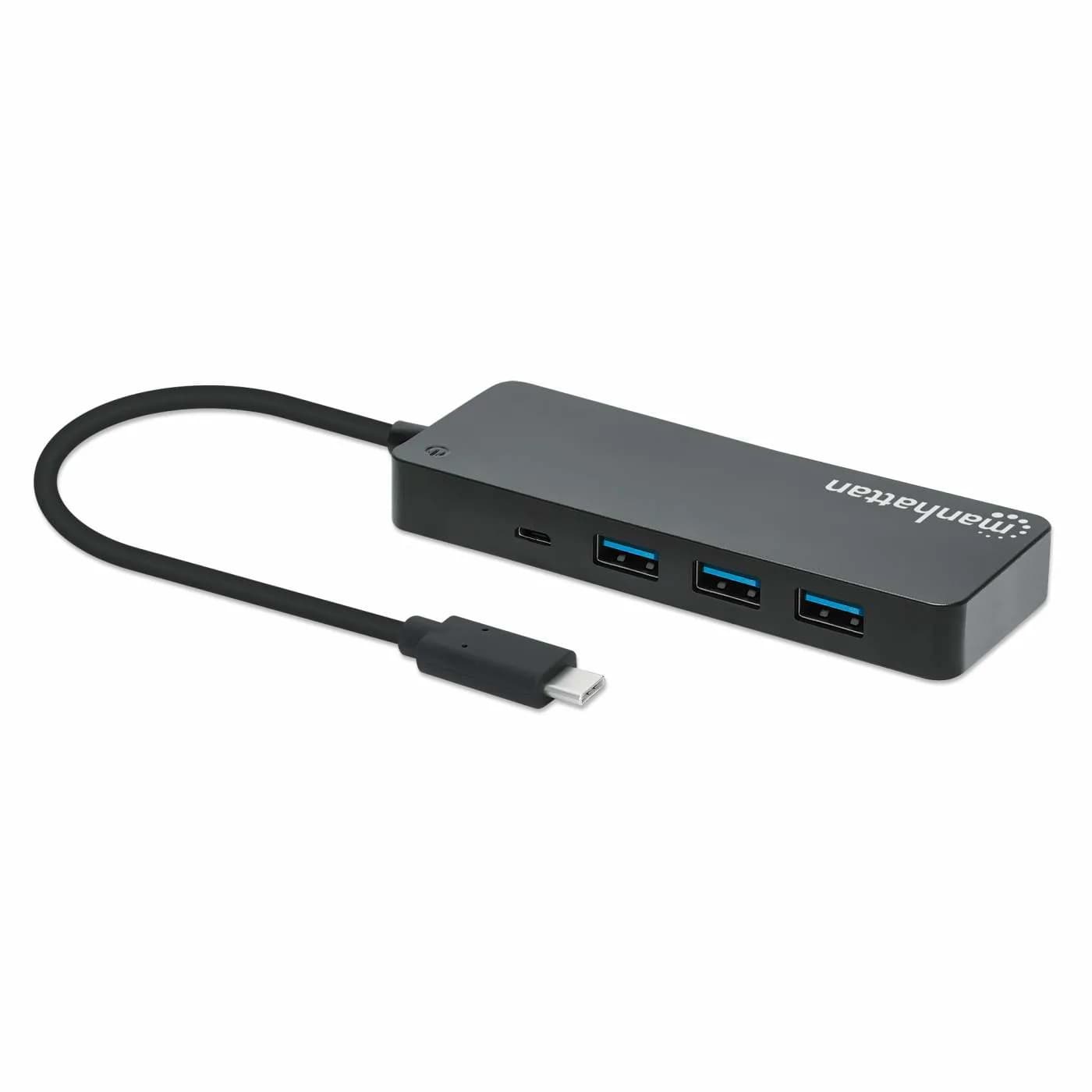Manhattan 168410 nodo concentrador USB Tipo C 5000 Mbit/s Negro 2