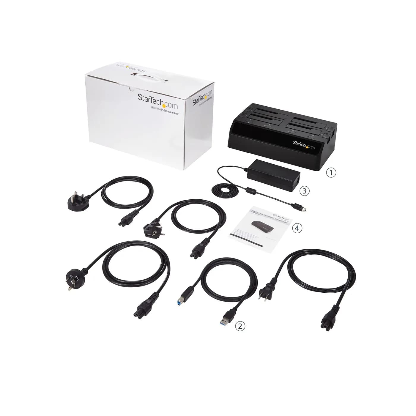StarTech.com Base de Acoplamiento USB 3.0 de 4 Bahías SATA - Docking S 7