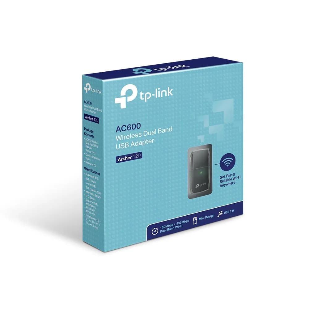 Adaptador USB Wi-Fi / Banda Dual 2.4/5 GHz / AC600 Mbps / USB 2.0 / An 9