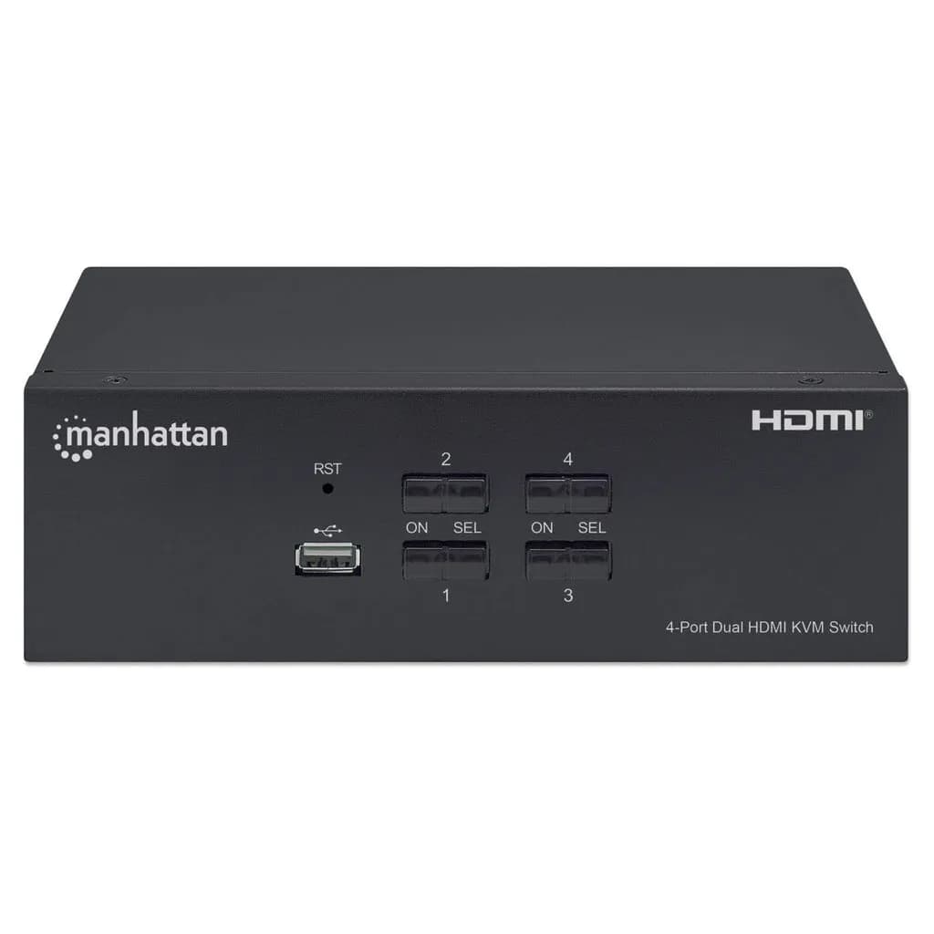 Manhattan Switch KVM HDMI de 4 puertos para dos monitores 3