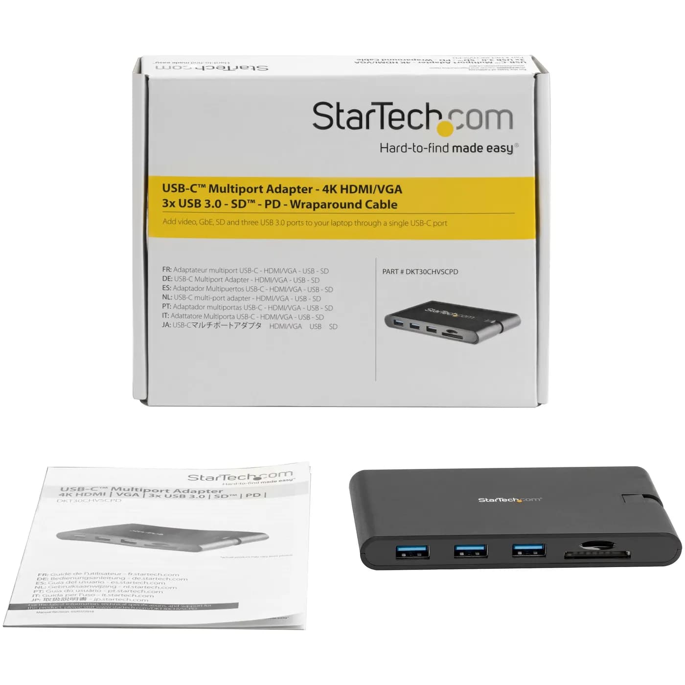 StarTech.com Docking Station USB-C con HDMI y VGA - para Mac y Windows 7