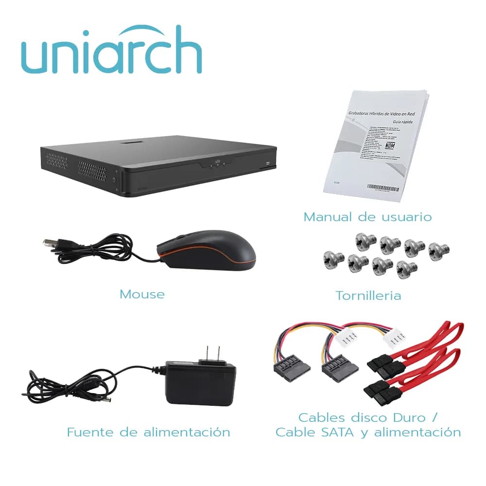 DVR UNIARCH XVR302-32Q3 / 36 CANALES /  8MP LITE / H 265 / 32 CANALES  3