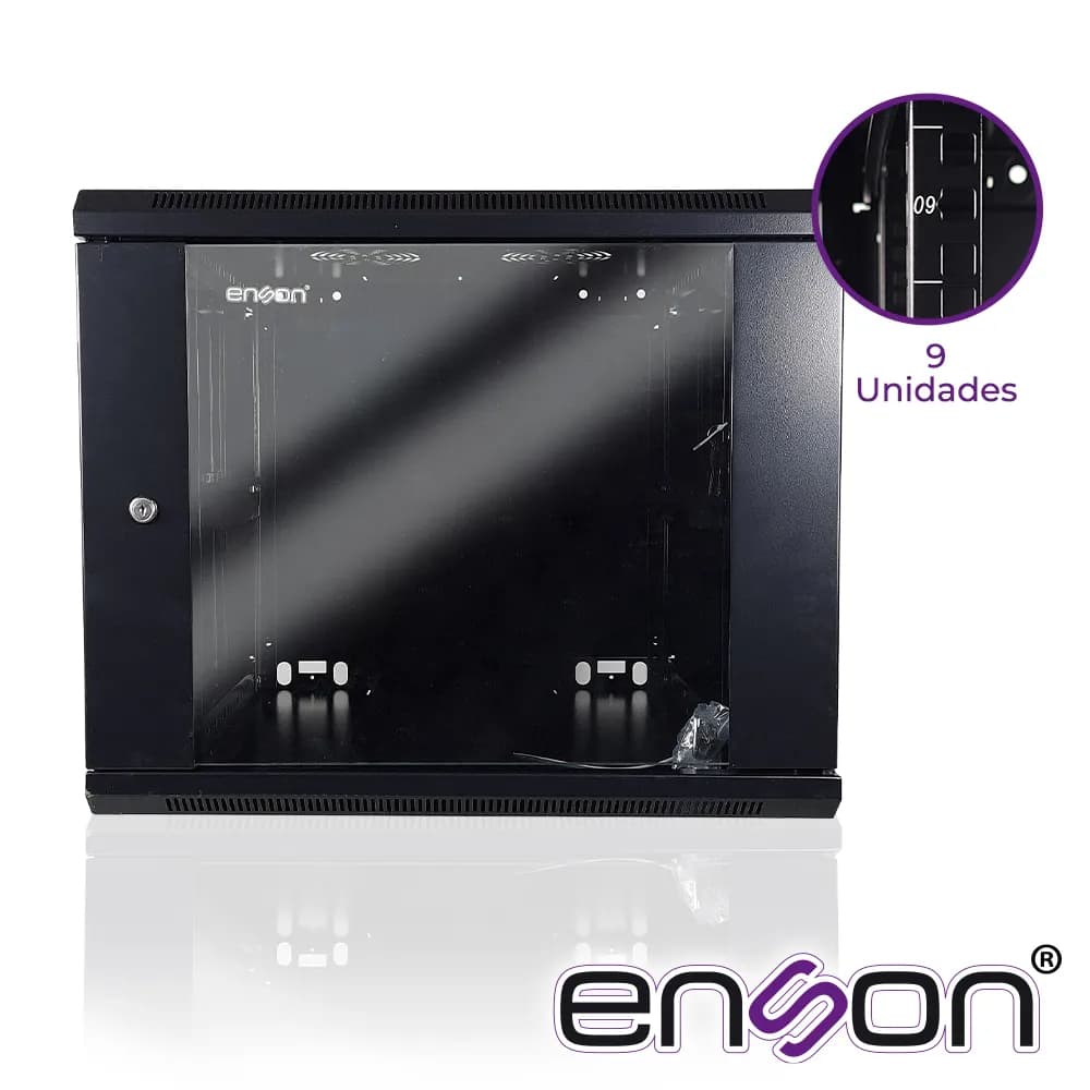 GABINETE DE PARED ENSON ENS-RKGB9U2 9UR PUERTA FRONTAL DE CRISTAL TEMP 2