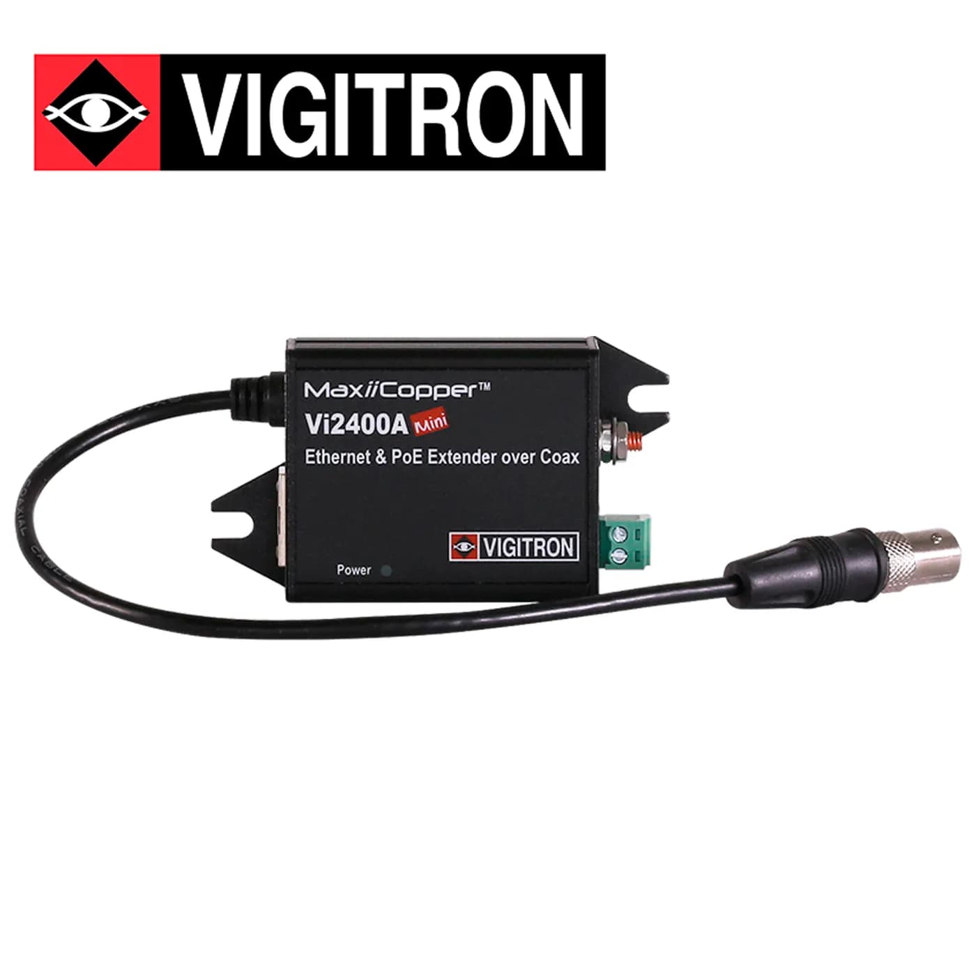 EXTENSOR POE VIGITRON ULTRACOMPACTO VI2400A POR COAXIAL / DISTANCIA HA 3