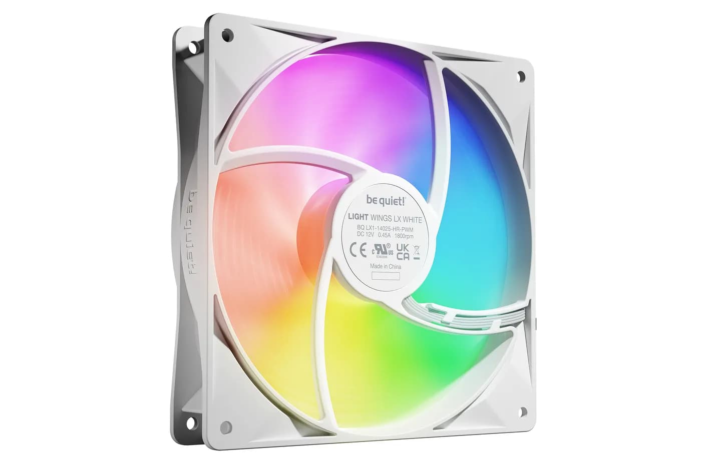 be quiet! LIGHT WINGS LX 140mm PWM High Speed 3-Pack White Gabinete de 4
