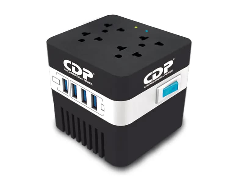 CDP RU AVR 604 regulador de voltaje 4 salidas AC 120 V Negro, Blanco 3