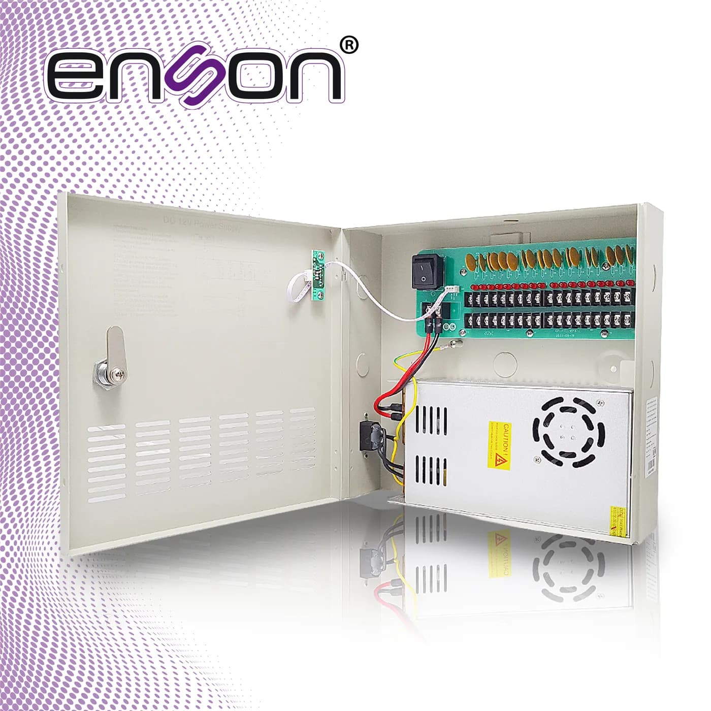 FUENTE DE PODER TIPO CAJA ENSON PSB-20A-1218 12VDC 20A 18 CANALES DE 1 6