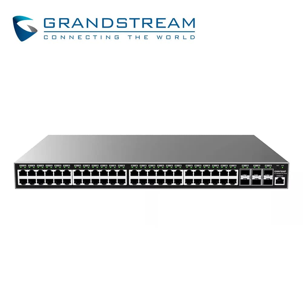 SWITCH ADMINISTRABLE POE+ GRANDSTREAM GWN7806P / 48 PUERTOS 10/100/1,0 2