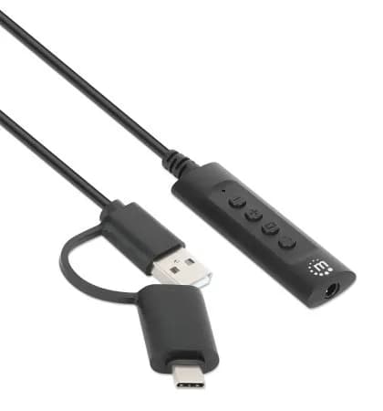 Manhattan 153560 divisor de audio Negro 2