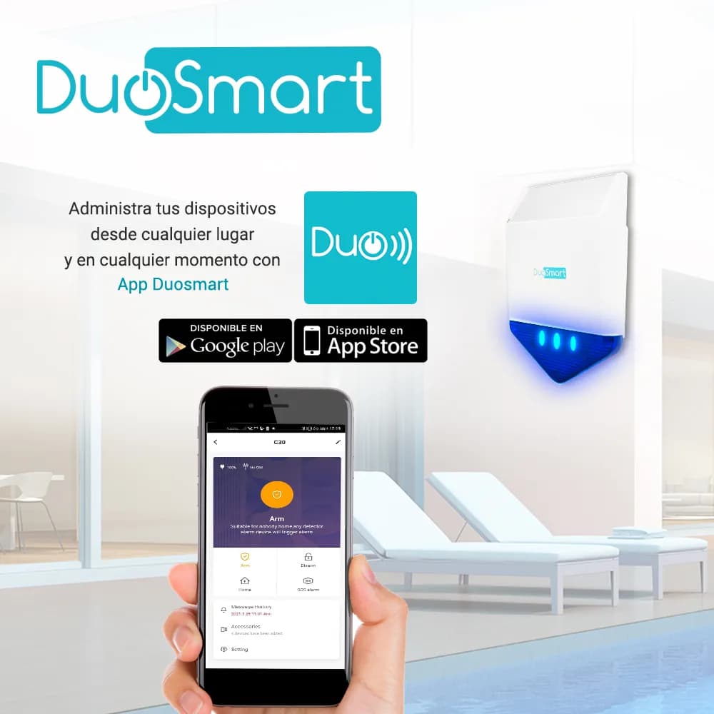 SIRENA/ESTROBO INALAMBRICA RF DUOSMART CSIREN1 **COMPATIBLE CON PANEL  4