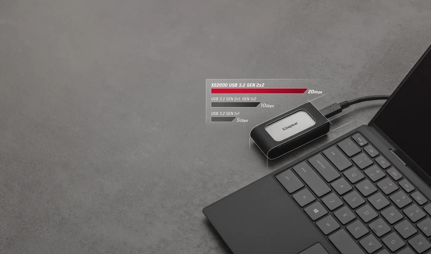 Kingston Technology XS2000 2 TB USB Tipo C 3.2 Gen 2 (3.1 Gen 2) Negro 10
