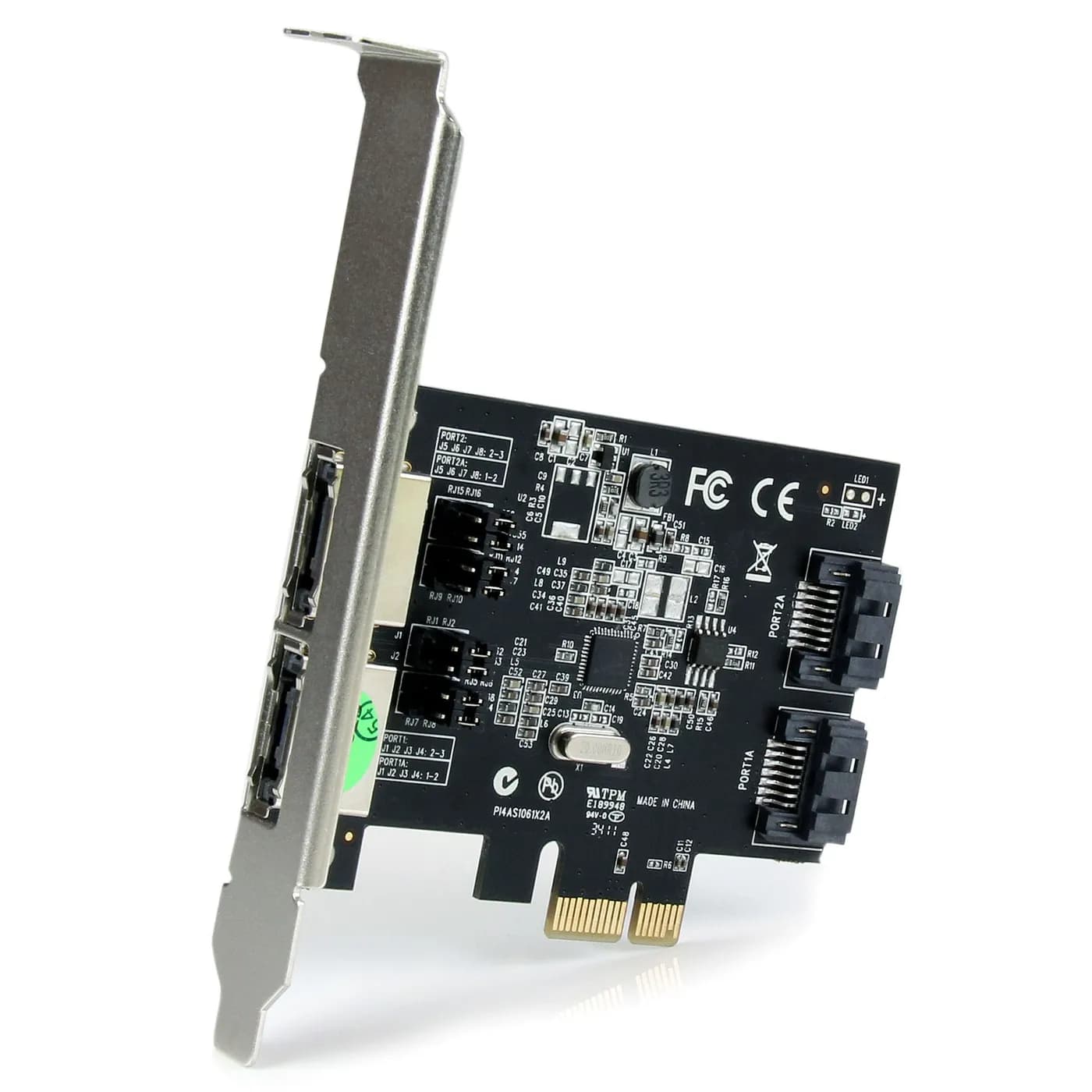 StarTech.com Tarjeta Adaptadora Controladora PCI Express PCI-E 2 Puert 2