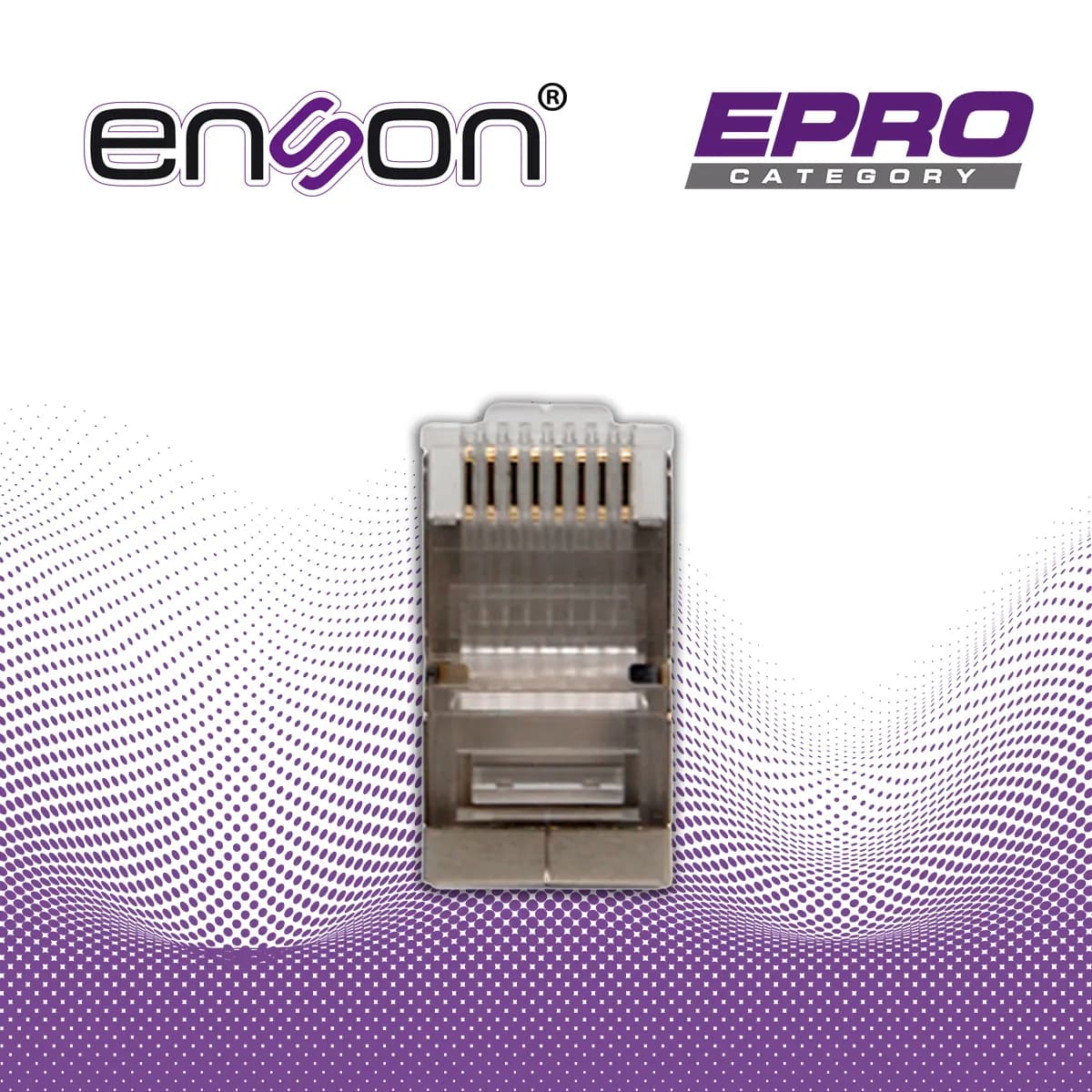 CONECTOR PLUG  SRJ45 BLINDADO CAT5E ENSON ENS-SRJ45-CAT5E PARA CABLE U 5