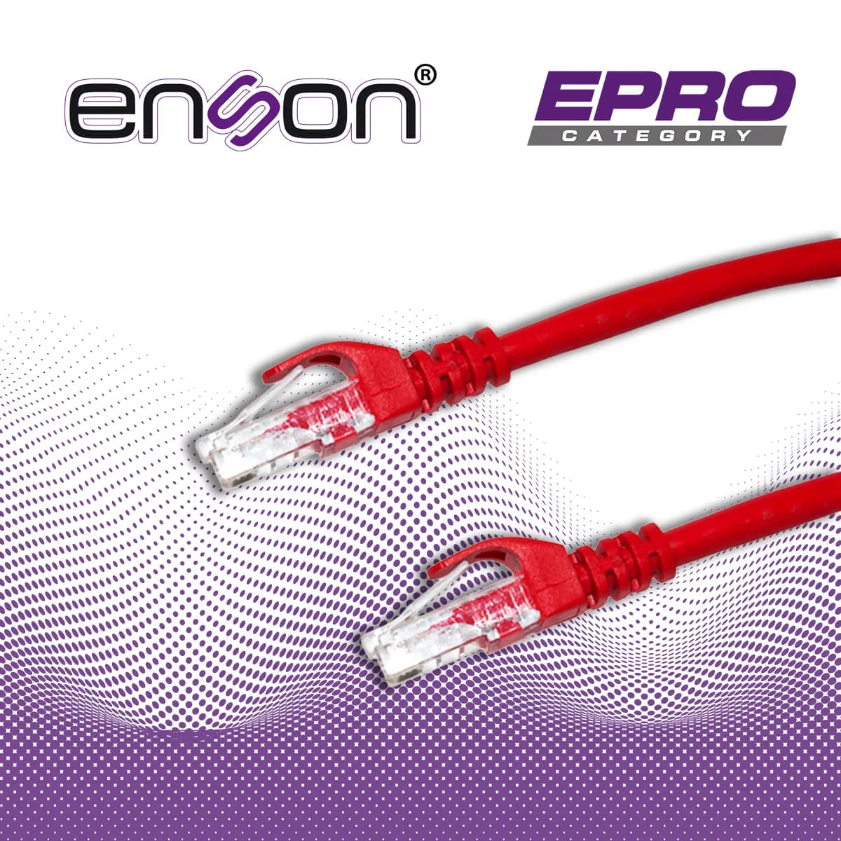 PATCHCORD UTP ENSON P6003R CAT6 30CM ROJO SERIE EPRO 100-II 100 POR CI 5