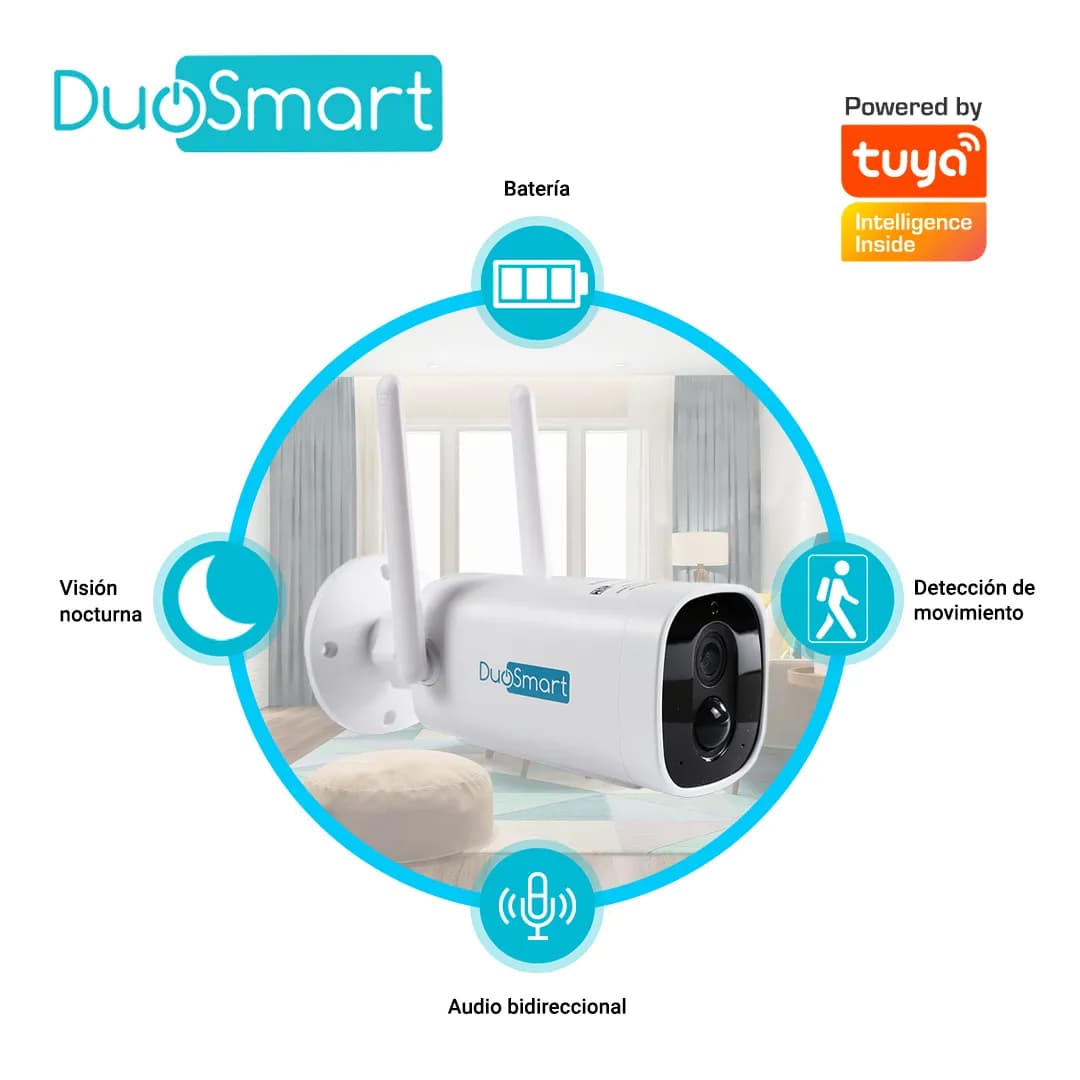 CAMARA INTELIGENTE 100 POR CIENTO INALAMBRICA DUOSMART E41 WIFI 2.4 GH 4