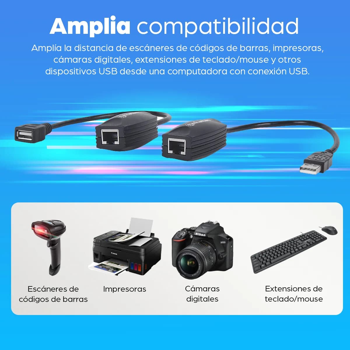 Manhattan Extensor de línea USB 9