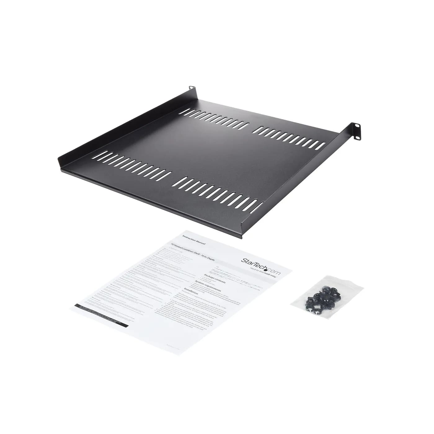 StarTech.com Charola Estante Ventilado de 1U para Gabinete Rack de Ser 6