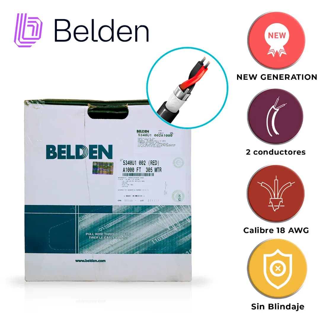 CABLE DE SEGURIDAD Y SONIDO BELDEN 5340U1 002A1000 / INTERIOR/EXTERIOR 3