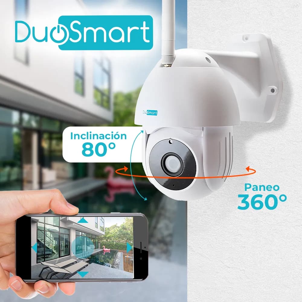CAMARA INTELIGENTE PT DUOSMART E70 WIFI 2.4 GHZ PARA EXTERIOR CON AUDI 3