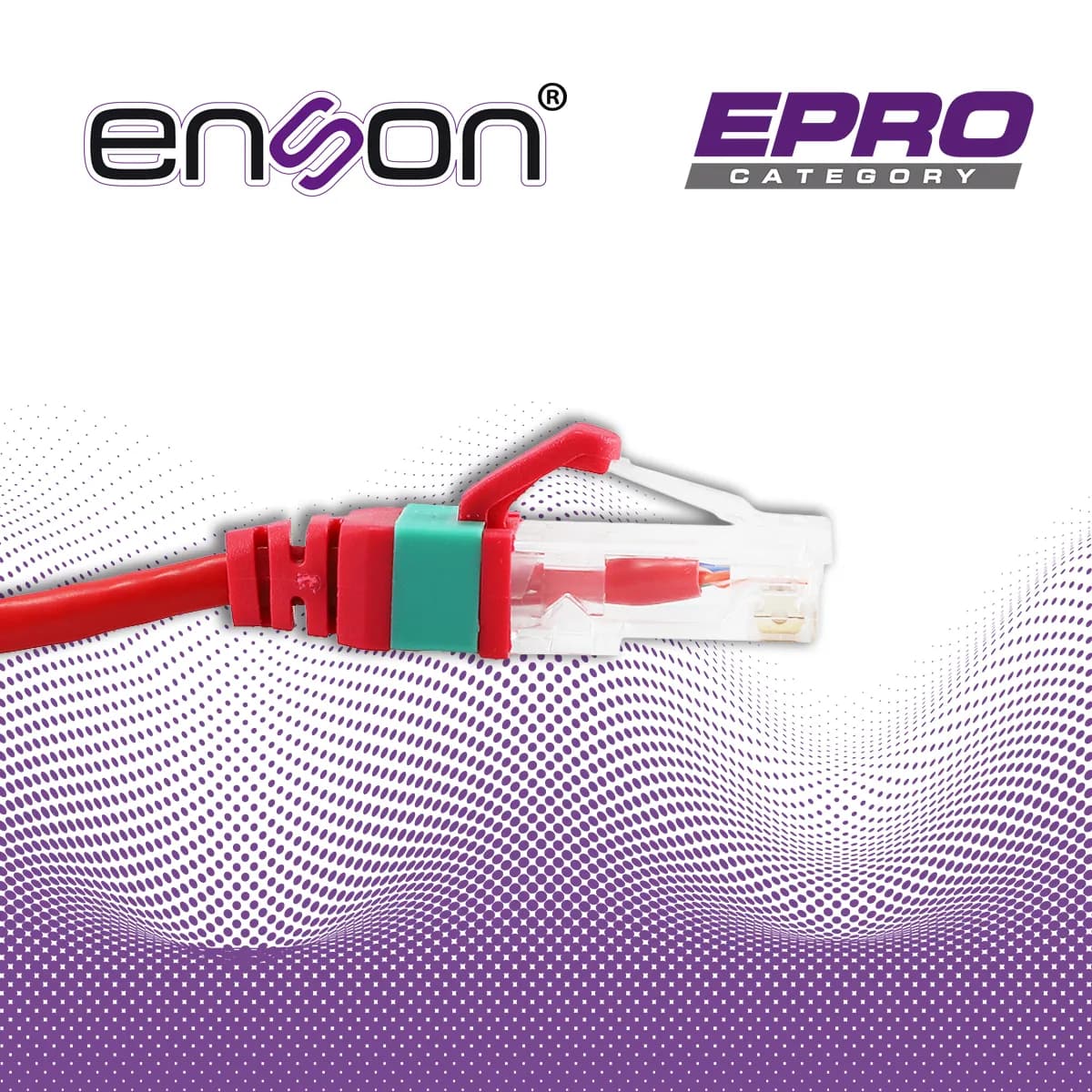 PATCHCORD RJ45 ENSON EPRO-6PC90-RD DE 90CM CAT6 COLOR ROJO ULTRADELGAD 5