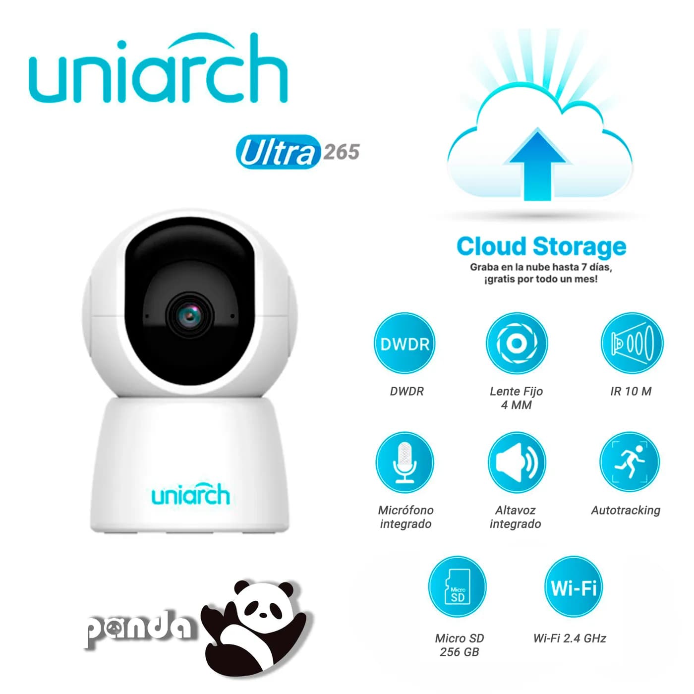 CAMARA IP MINI PT UNIARCH UHO-S2E / 2MP / ULTRA 265 / 5 VCC / DWDR / L 7