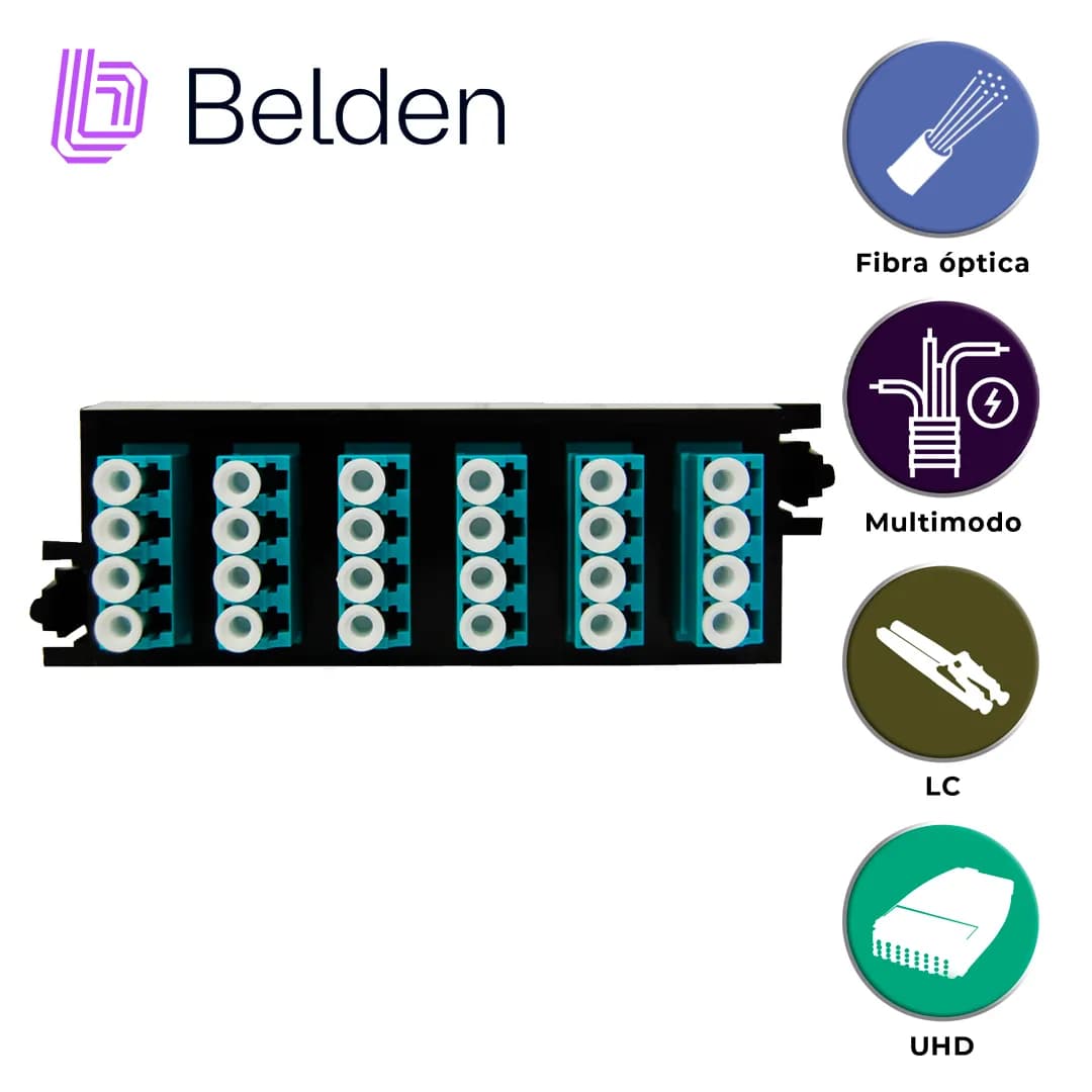 CASSETTE FX UHD BELDEN MULTIMODO FC3H12LDFS / OM3 / AQUA / LC DUPLEX / 4