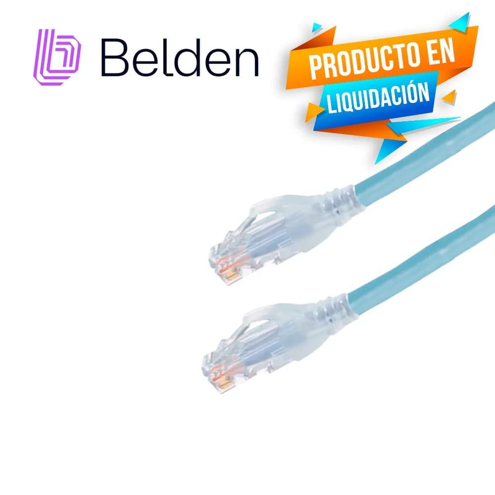 PATCHCORD UTP CAT6 BELDEN C601116007 FORRO PVC AZUL CLARO CMR-RISER 4  3