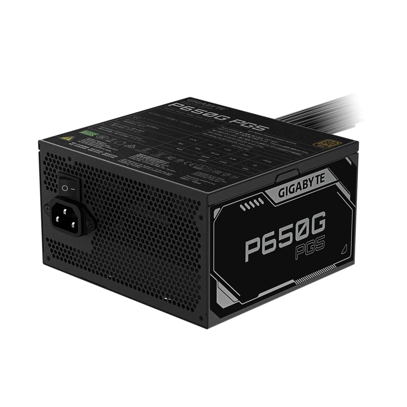 GIGABYTE P650G PCIE 5.1 unidad de fuente de alimentación 650 W 20+4 pi 3