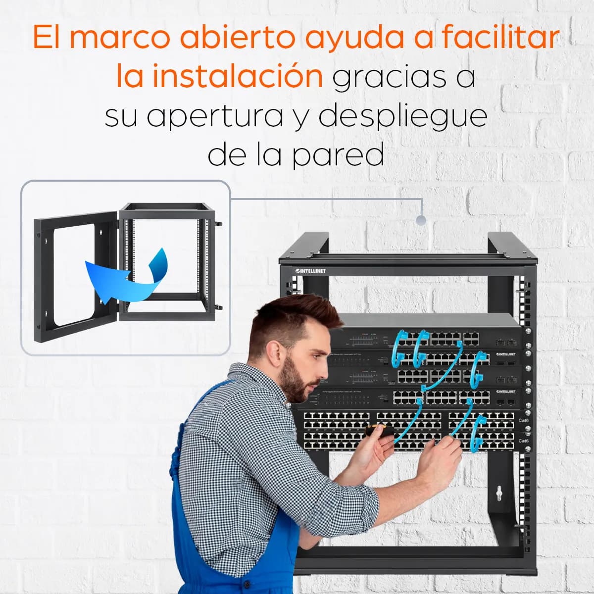 Intellinet 716055 accesorio para rack Estructura de rack 14
