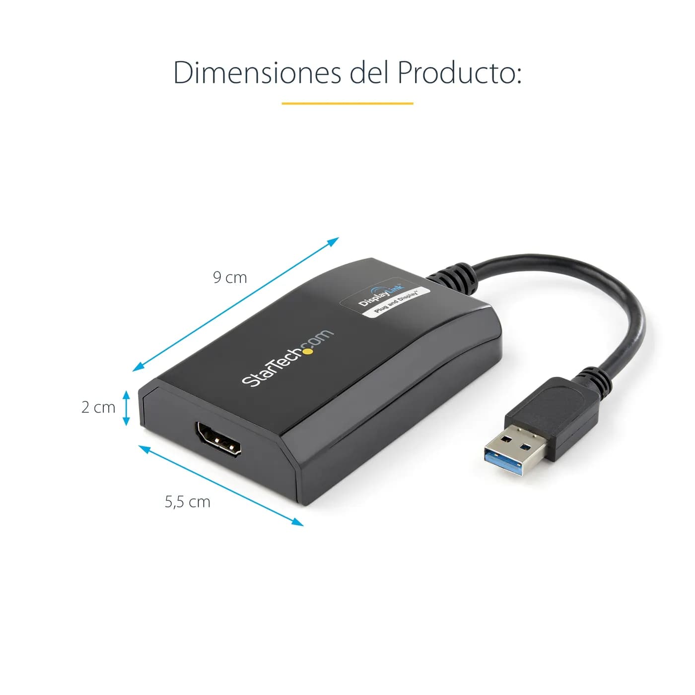 StarTech.com Adaptador Gráfico Externo Multi Monitor USB 3.0 a HDMI HD 10