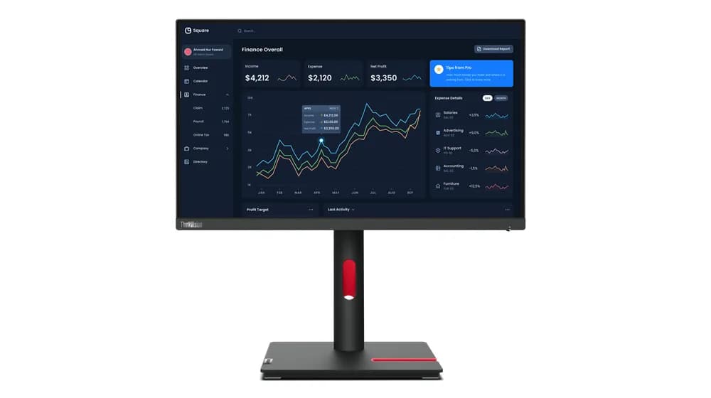 Lenovo ThinkVision T22i-30 monitor de computadora 54.6 cm (21.5") 1920 3