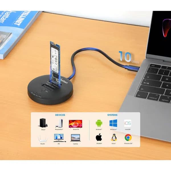 Manhattan Estación de acoplamiento y clonación de SSD M.2 NVMe. Base p 3