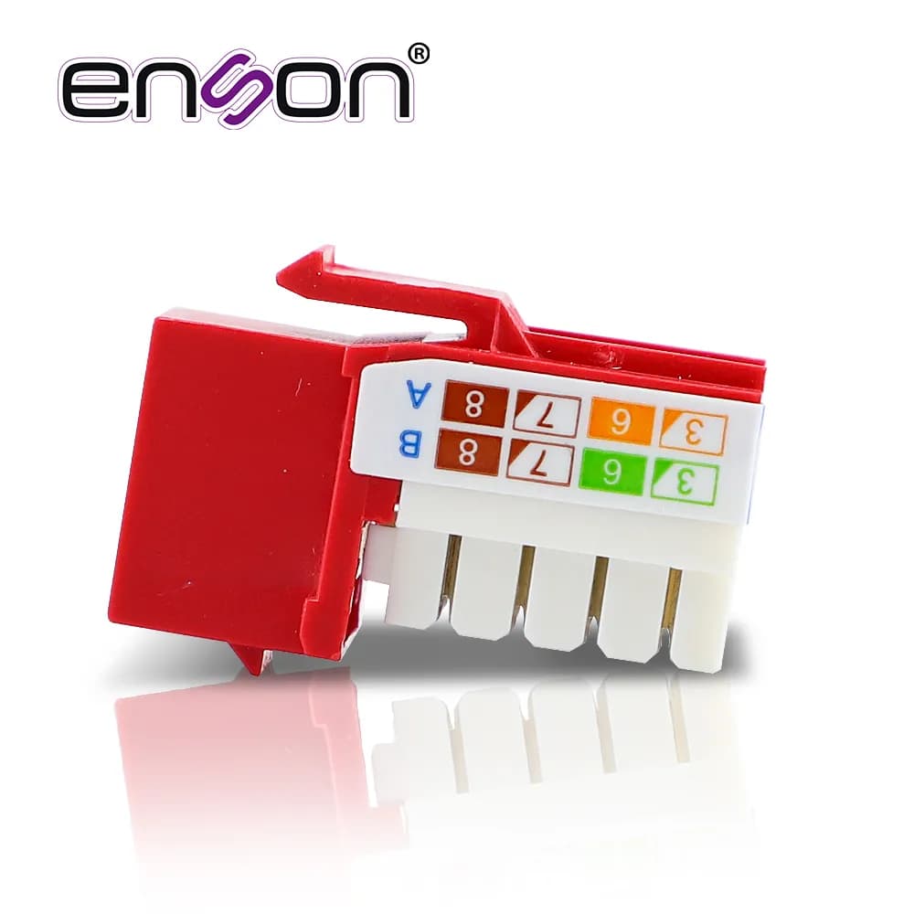 CONECTOR MODULAR JACK RJ45 ENSON EPRO-JACK5E-RD SERIE PRO, POSICION VE 3