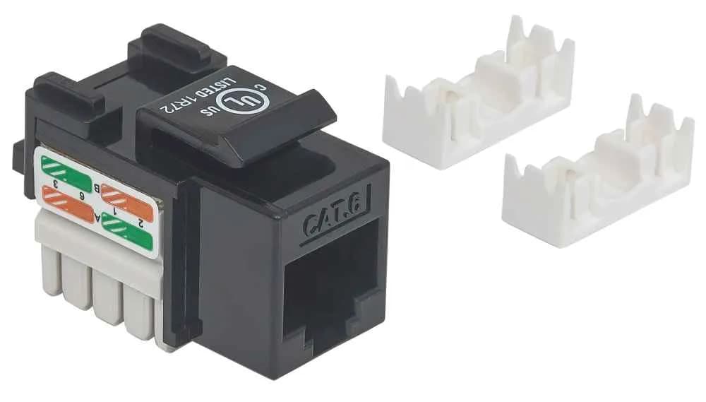 Intellinet JACK RJ45 CAT6 KEYSTONE DE IMPACTO NEGRO 2