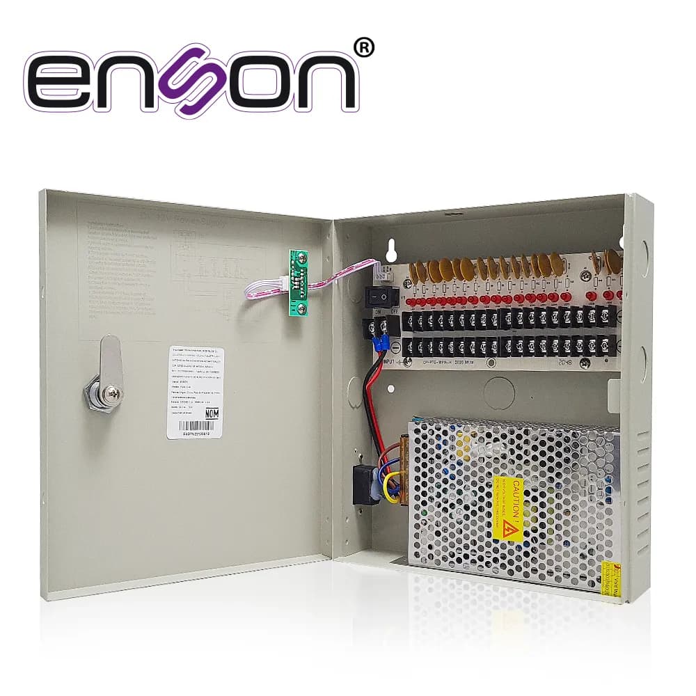 FUENTE DE PODER TIPO CAJA ENSON PSB-1218 12VDC 10A 18 CANALES DE 0.5A  2