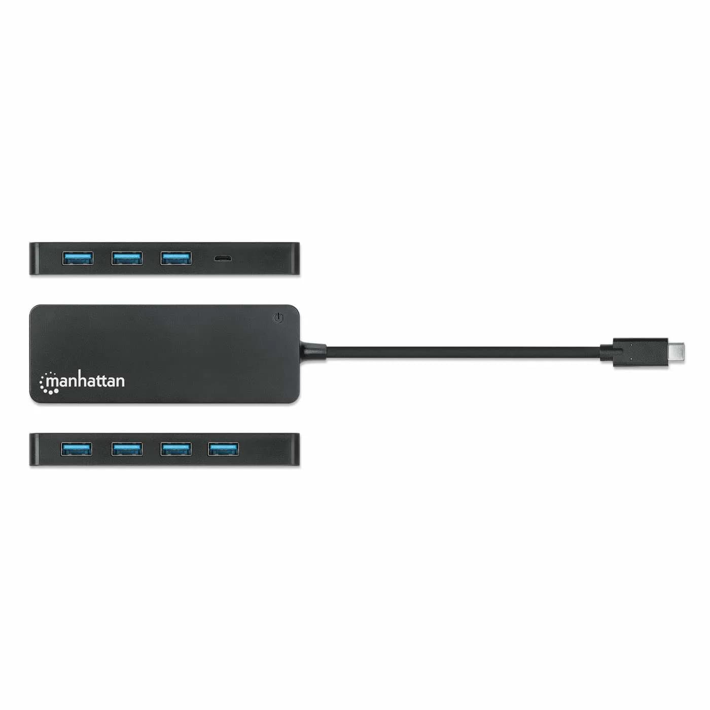 Manhattan 168410 nodo concentrador USB Tipo C 5000 Mbit/s Negro 4