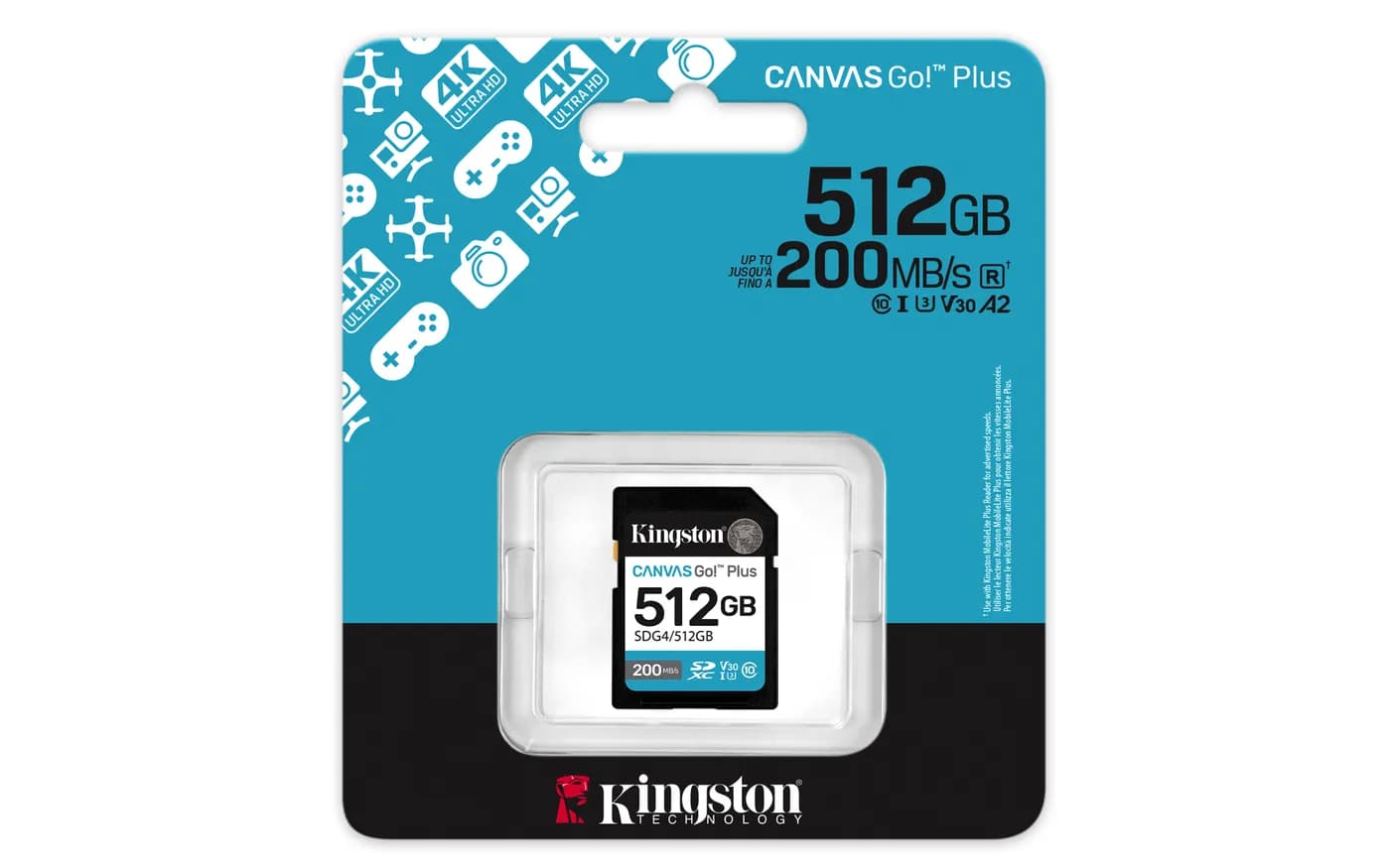 Kingston Technology Canvas Go! Plus 512 GB SDXC UHS-I Clase 10 3