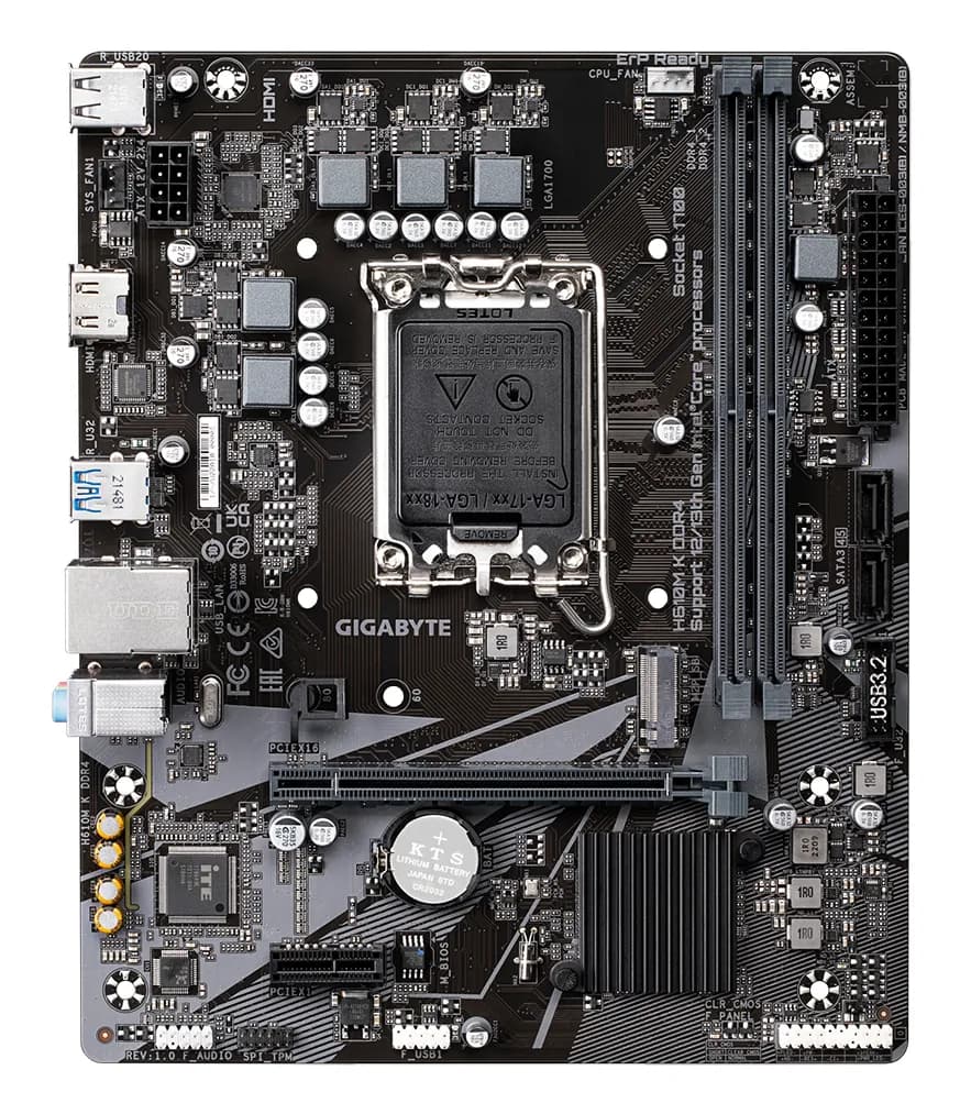 GIGABYTE H610M K DDR4 placa base Intel H610 Express LGA 1700 Micro ATX 2