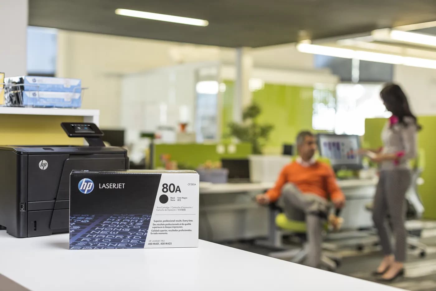 HP Cartucho original de tóner negro 80A LaserJet 12