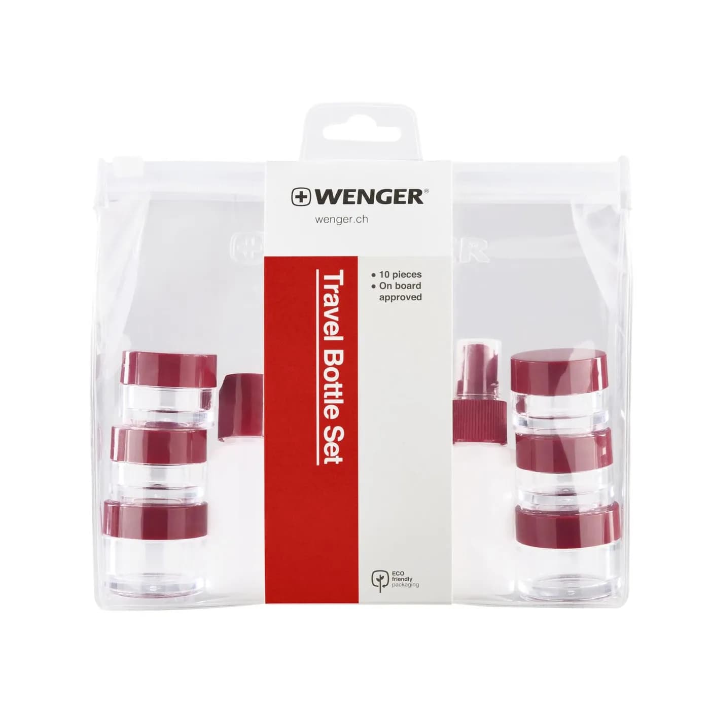WENGER JUEGO DE BOTELLAS DE VIAJE TRANSPARENTE, 9PZAS. PVC 3