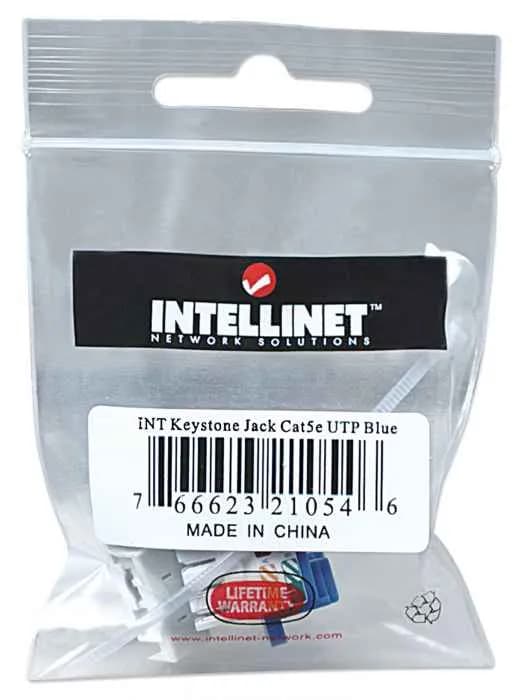 Intellinet JACK RJ45 CAT5E KEYSTONE DE IMPACTO AZUL 2