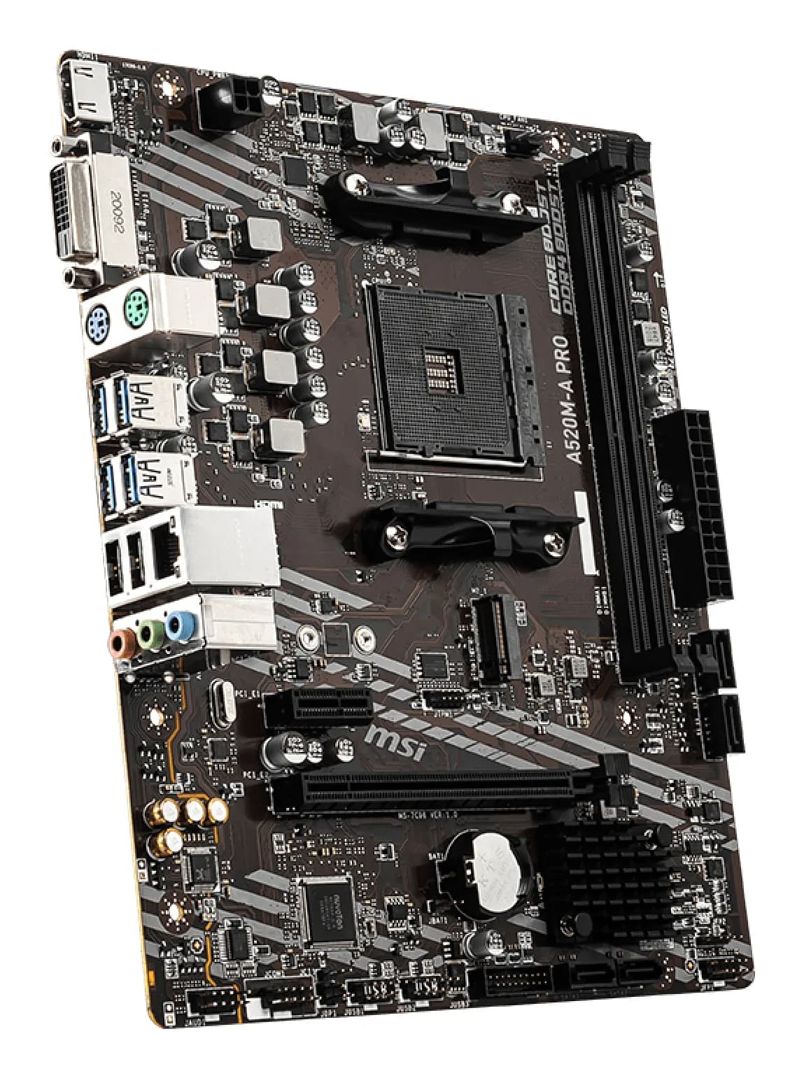 MOTHERBOARD MSI A520M PRO 2 DDR4 MAX 64GB SOCAM4 (RYZEN 3ER) HDMI VGA  4