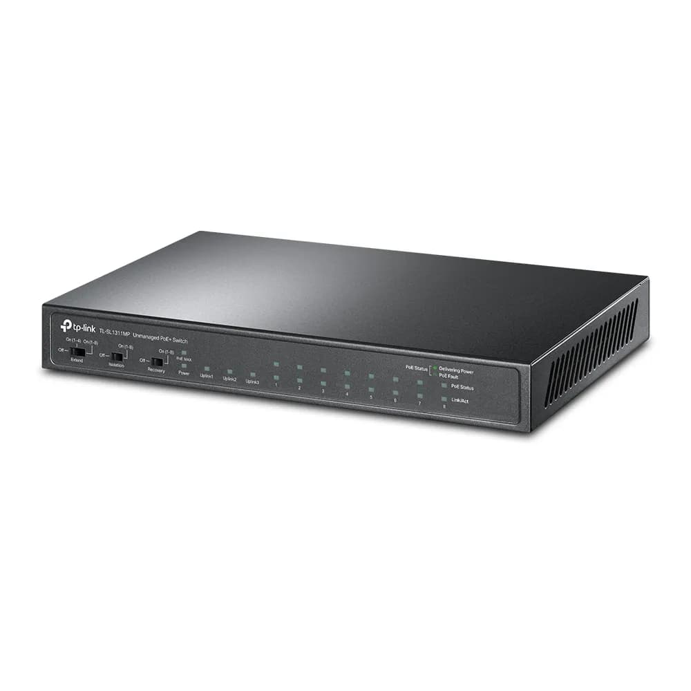 Switch PoE+ No Administrable de Escritorio / 11 Puertos / 8x PoE+ 10/1 2