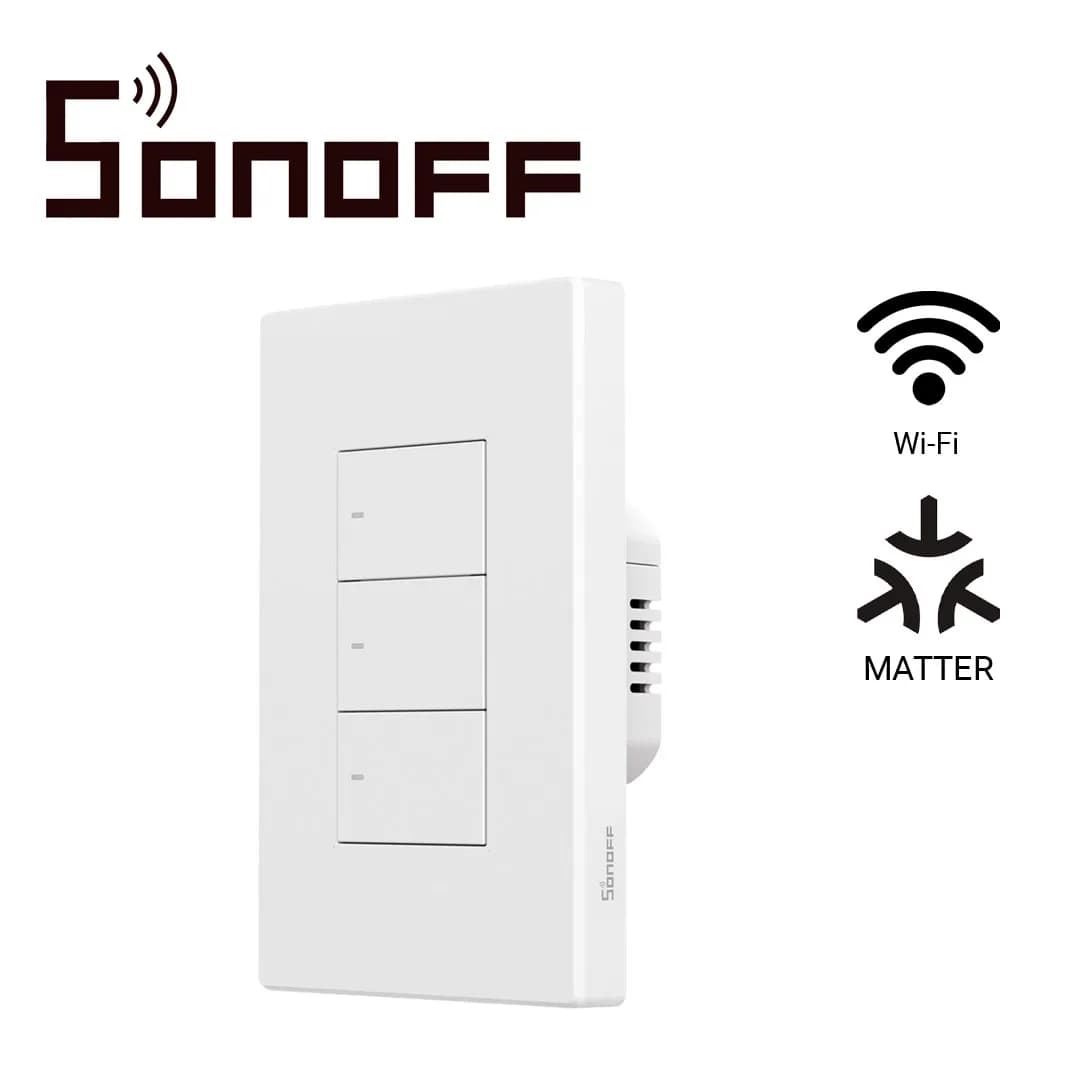 APAGADOR DE PARED TOUCH SONOFF M5-3C-120W / 3 CANALES ON/OFF/ MATTER/  4