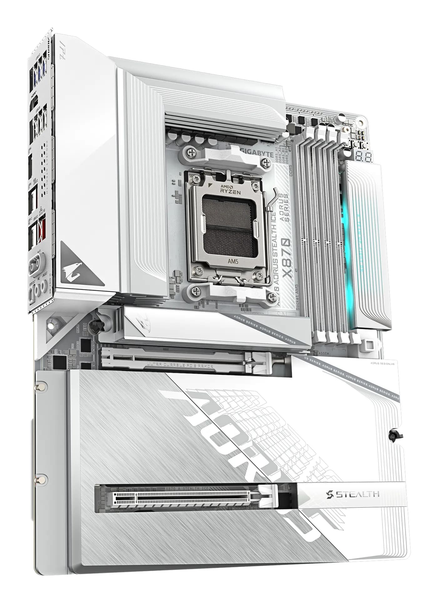 GIGABYTE X870 AORUS STEALTH ICE AMD X870 Enchufe AM5 ATX 4