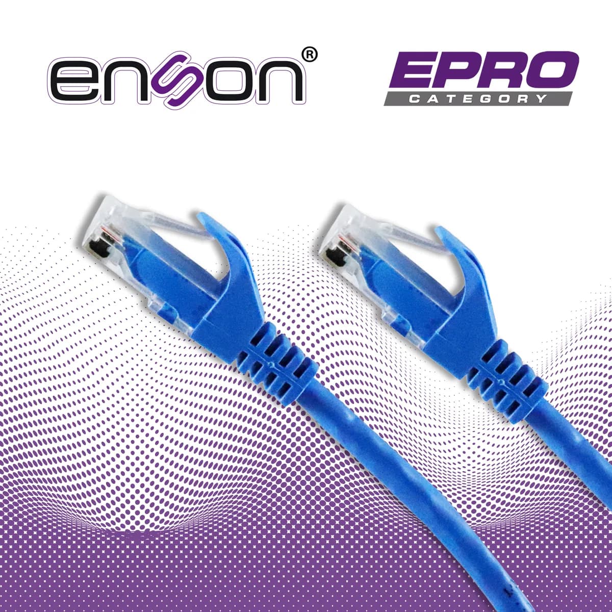PATCHCORD UTP ENSON P6A009 CAT6A 90CM AZUL SERIE EPRO 100-II 100 POR C 5
