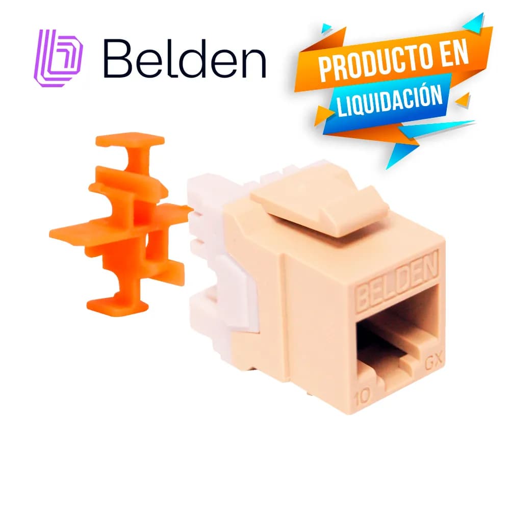 CONECTOR MODULAR JACK RJ45 CAT6A BELDEN AX103073 ESTILO KEYCONNECT MAR 5