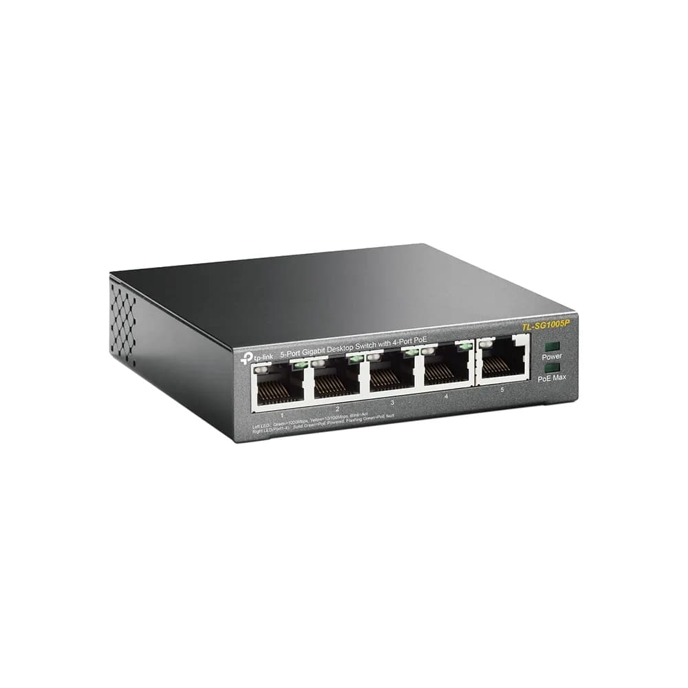 Switch de Escritorio / 5 Puertos Gigabit / 4 Puertos PoE 802.3af/at 65 2