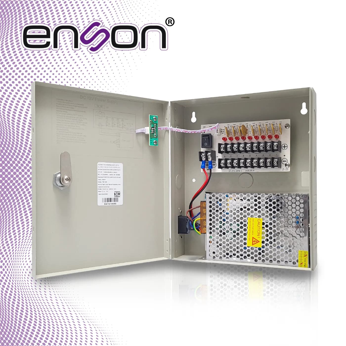 FUENTE DE PODER TIPO CAJA ENSON PSB-1209 12VDC 10A 9 CANALES DE 1.1A C 6