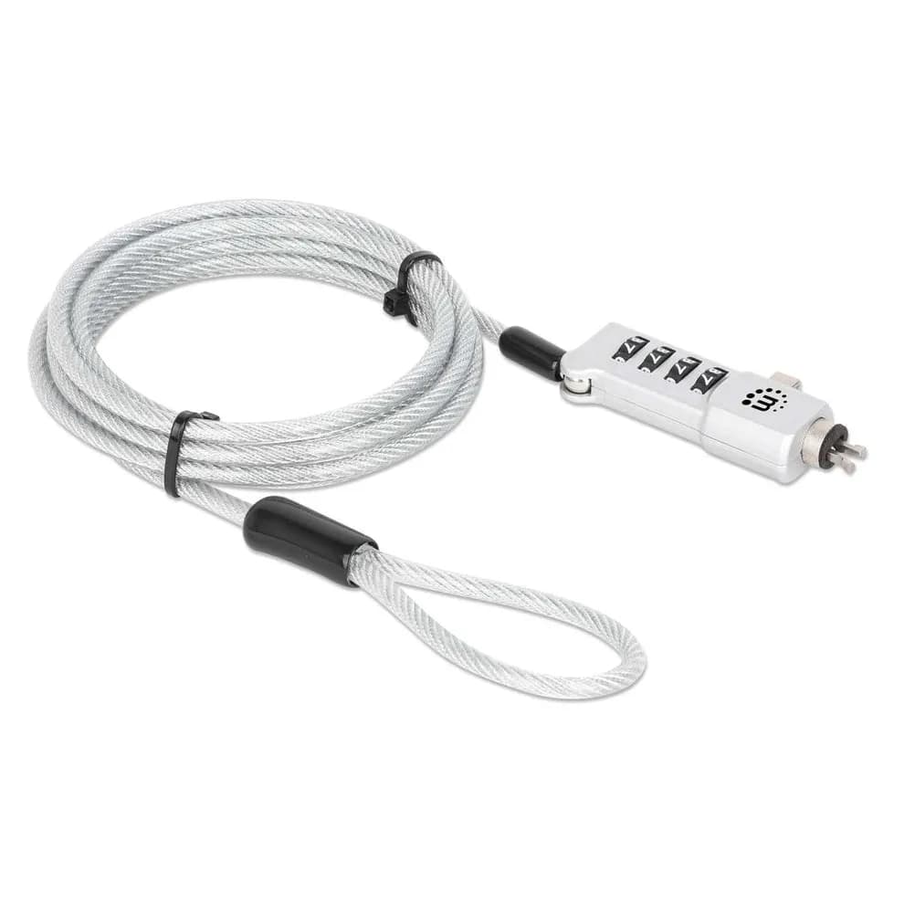 Manhattan 440301 cable antirrobo Plata 1.8 m 3